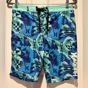 Hurley Boys Geometric Print Board Shorts Size 16/28